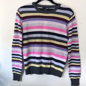 Aqua cashmere striped sweater. New with tags. XS.